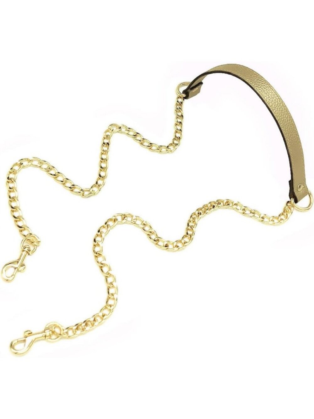 18MM Replacement Chain & Genuine Leather Crossbody Straps for Handbags & Purses